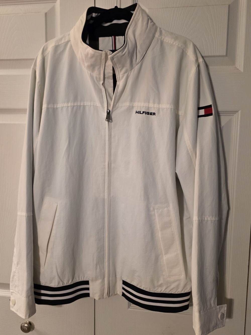 Tommy Hilfiger White Men's Zip-Front Jacket